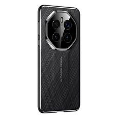Custodia per telefono cellulare in pelle verniciata semplice con design definitivo per Honor Magic7 Pro (nera)