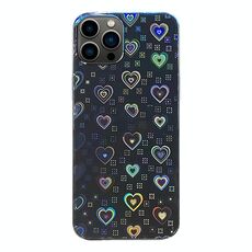 Per iPhone 13 Pro Max Adesivo Trasparente Colorato Pellicola Posteriore per Telefono (Cuori)