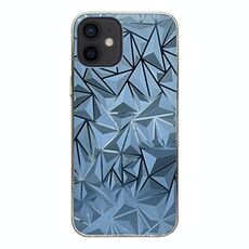 Per iPhone 12 Adesivo Trasparente Colorato Pellicola Posteriore per Telefono (Rombo)