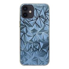 Per iPhone 12 Pellicola adesiva trasparente colorata per telefono con pellicola laterale (rombo)