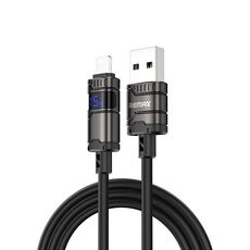 Cavo dati intrecciato in nylon da USB a 8 pin REMAX C01-AL 3A, lunghezza: 1,2 m (nero)