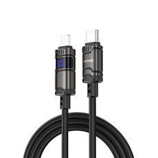 Cavo dati intrecciato in nylon REMAX C01-CL 30W tipo C a 8 pin, lunghezza: 1,2 m (nero)