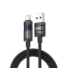 Cavo dati intrecciato in nylon da USB a tipo C REMAX C01-AC 66W, lunghezza: 1,2 m (nero)