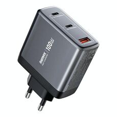 Caricabatterie rapido REMAX U2-AC 100W USB e Dual Type-C GaN con display digitale, specifiche: spina UE
