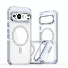 Per Google Pixel 9 Pro XL Custodia per telefono MagSafe in TPU ibrido acrilico trasparente bicolore (trasparente)