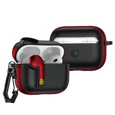 Per AirPods Pro Custodia protettiva per auricolari con blocco colorato (rosso)