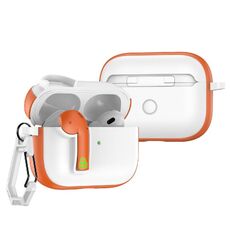 Per AirPods Pro Custodia protettiva per auricolari con blocco colorato (arancione)