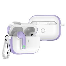 Per AirPods Pro 2 Custodia protettiva per auricolari con chiusura colorata (viola)