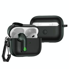 Per AirPods Pro 2 Custodia protettiva per auricolari con blocco colorato (verde militare)