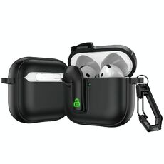 Per AirPods 4 Custodia protettiva per auricolari con blocco colorato (nero)
