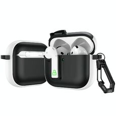 Per AirPods 4 Custodia protettiva per auricolari con blocco colorato (bianco)