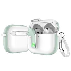 Per AirPods 4 Custodia protettiva per auricolari con blocco colorato (verde)