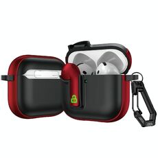 Per AirPods 4 Custodia protettiva per auricolari con blocco colorato (rosso)