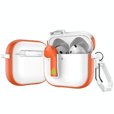 Per AirPods 4 Custodia protettiva per auricolari con blocco colorato (arancione)