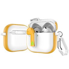 Per AirPods 4 Custodia protettiva per auricolari con blocco colorato (giallo)
