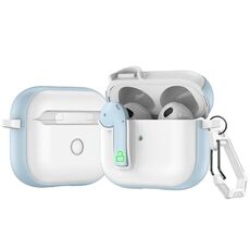 Per AirPods 3 Custodia protettiva per auricolari con blocco colorato (azzurro chiaro)