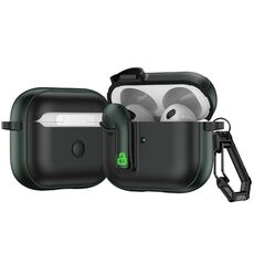 Per AirPods 3 Custodia protettiva per auricolari con blocco colorato (verde militare)