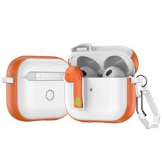 Per AirPods 3 Custodia protettiva per auricolari con blocco colorato (arancione)