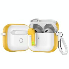 Per AirPods 3 Custodia protettiva per auricolari con blocco colorato (giallo)