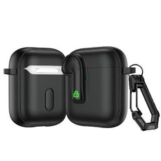 Per AirPods 2 Custodia protettiva per auricolari con blocco colorato (nero)