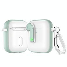 Per AirPods 2 Custodia protettiva per auricolari con blocco colorato (verde)