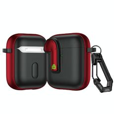 Per AirPods 2 Custodia protettiva per auricolari con blocco colorato (rosso)