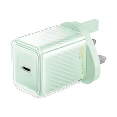 Caricabatterie rapido multi-compatibile REMAX RP-U91 Jiltry Series 30W PD+QC Type-C GaN, spina: spina UK (verde)