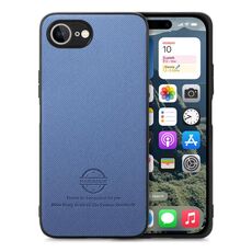 Per iPhone 16e Twill Tessuto Pelle Custodia Posteriore per Telefono (Blu)