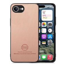 Per iPhone 16e Twill Tessuto Pelle Custodia Posteriore per Telefono (Rosa)