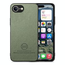 Per iPhone 16e Twill Tessuto Pelle Custodia Posteriore per Telefono (Verde)