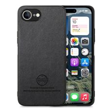 Per iPhone 16e Twill Tessuto Pelle Custodia Posteriore per Telefono (Nero)