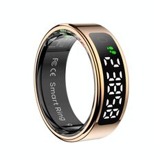 R11 TAGLIA 9 Smart Ring, supporta la frequenza cardiaca / ossigeno nel sangue / sonno / modalità sportive multiple (oro)
