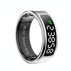 R11 TAGLIA 10 Smart Ring, supporta la frequenza cardiaca / ossigeno nel sangue / sonno / modalità sportive multiple (argento)
