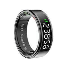 R11 TAGLIA 11 Smart Ring, supporta la frequenza cardiaca / ossigeno nel sangue / sonno / modalità sportive multiple (nero)