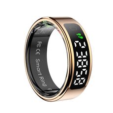 R11 TAGLIA 11 Anello intelligente, supporta la frequenza cardiaca / ossigeno nel sangue / sonno / modalità sportive multiple (oro)