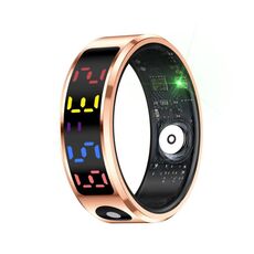 R12 TAGLIA 11 Smart Ring, supporta la frequenza cardiaca / ossigeno nel sangue / sonno / modalità sportive multiple (oro)