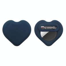 Per AirTag GPS Tracker Custodia in silicone a forma di cuore con spille di sicurezza nascoste all'interno di vestiti e scarpe (blu scuro)