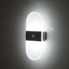 Lampada da parete magnetica acrilica intelligente a induzione, lampada da comodino per camera da letto, luce bianca ad arco bianco