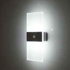 Lampada da parete magnetica acrilica Smart Induction Night Light ricaricabile Lampada da comodino per camera da letto Luce bianca rettangolare bianca