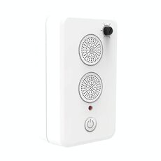 Repellente per uccelli e animali ad ultrasuoni per porte e finestre ricaricabile tramite USB (bianco)