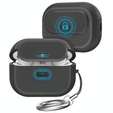 Per AirPods Pro / Pro 2 AhaStyle JY17 Custodia protettiva in silicone con serratura (nero)