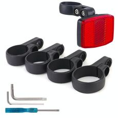 Per AirTag Locator Riflettente Fanale Posteriore Bicicletta Supporto Tubo Sella Antifurto Tracker Accessori (Luce Rossa)