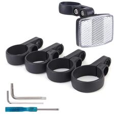 Per AirTag Locator Riflettente Fanale Posteriore Bicicletta Supporto Tubo Sella Antifurto Tracker Accessori (Luce Bianca)