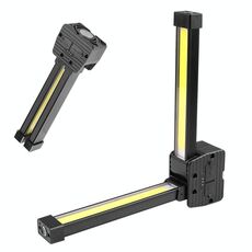 Lampada da lavoro pieghevole COB a doppia faccia da 90 gradi con magnete e gancio per luce di manutenzione (FT32)