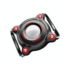 Per AirTag Tracker Custodia protettiva impermeabile per cuccioli e gattini Collare con fibbia in metallo Modello Custodia protettiva (PC nero + rosso)