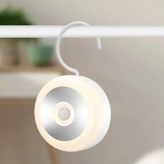 Luce con sensore di movimento a LED con cuscinetti adesivi nascosti e magnete (luce calda)