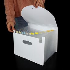13 tasche A4 Accordion File Organizer Cartelle espandibili per archiviazione e organizzazione Bianco