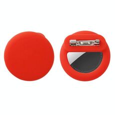 Per AirTag GPS Tracker Custodia rotonda in silicone con spille di sicurezza nascoste all'interno di vestiti e scarpe (rosso)