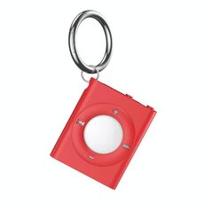 Per AirTag Locator MP3 Style Custodia protettiva con portachiavi (rosso)