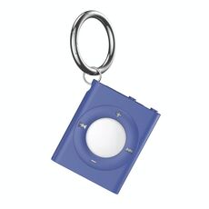 Per AirTag Locator MP3 Style Custodia protettiva con portachiavi (blu)